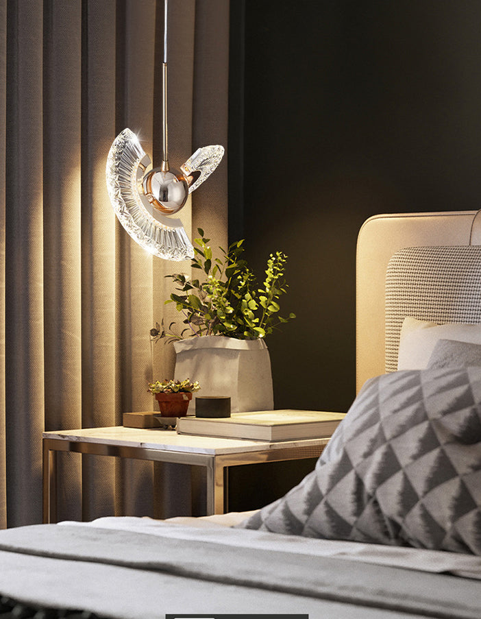 1-Light Acrylic Suspended Lighting Fixture Modern Pendant Light Kit for Dining Room