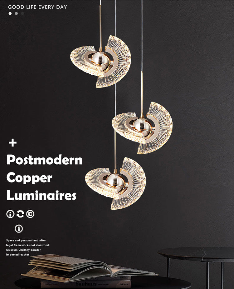 1-Light Acrylic Suspended Lighting Fixture Modern Pendant Light Kit for Dining Room