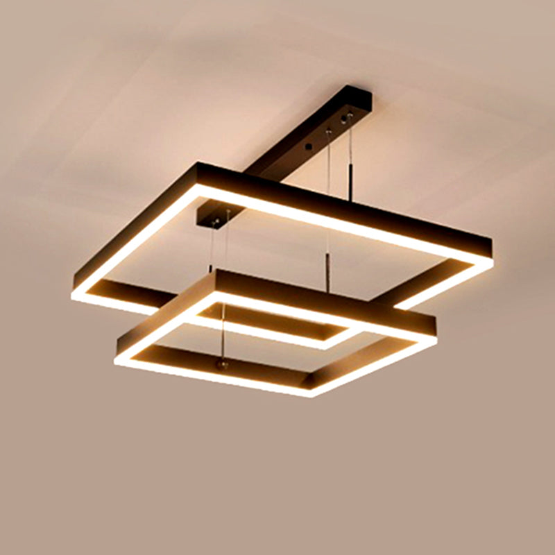 Modern Chandeliers For Dining Room Multiple Squares Hanging Light Fixtures