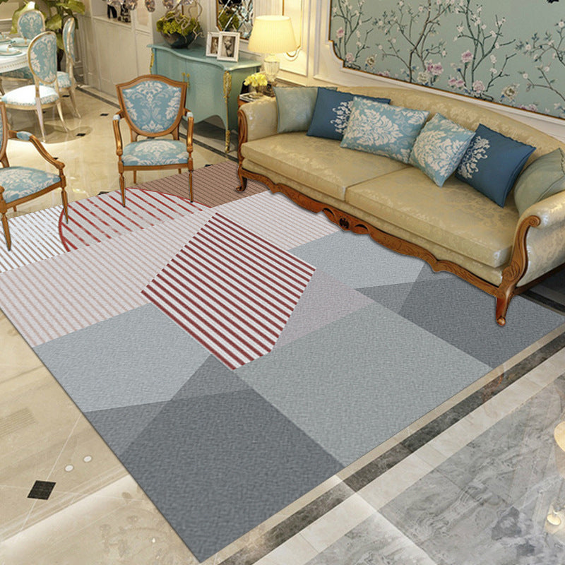 Simplicity Home Decoration Rug Graphic Pattern Area Carpet Polyester Non-Slip Backing Indoor Rug