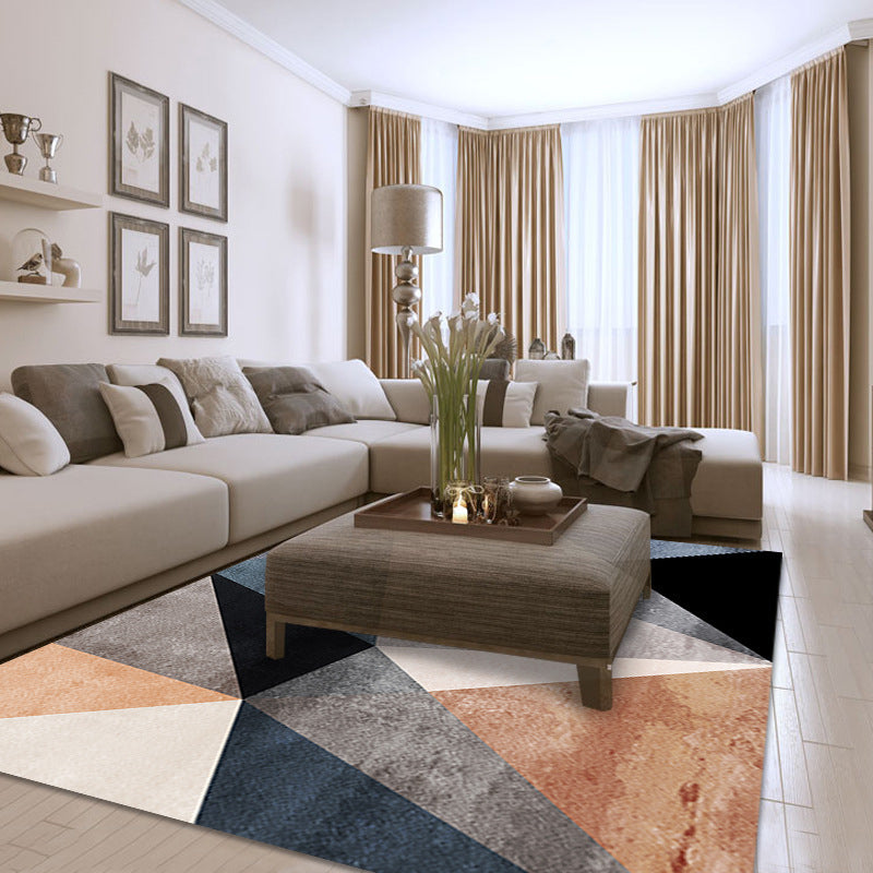 Simplicity Home Decoration Rug Graphic Pattern Area Carpet Polyester Non-Slip Backing Indoor Rug