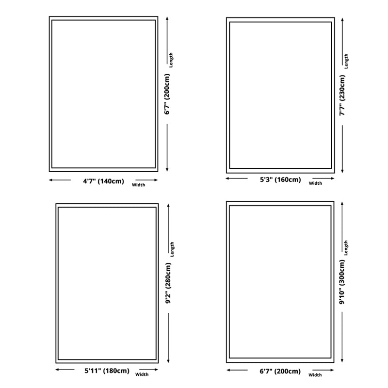 Navy Modern Carpet Polyester Striped Carpet Non-Slip Backing Area Carpet for Living Room