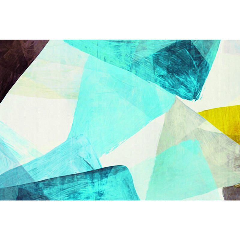 Casual Geometric Pattern Carpet Polyester Area Rug Stain Resistant Indoor Carpet for Home Decoration