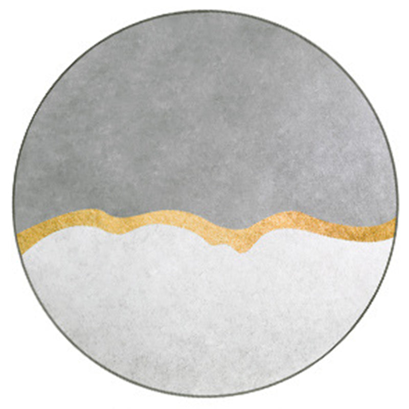 Colorful Modern Area Rug Green Color Block Carpet Stain Resistant Washable Rug for Living Room