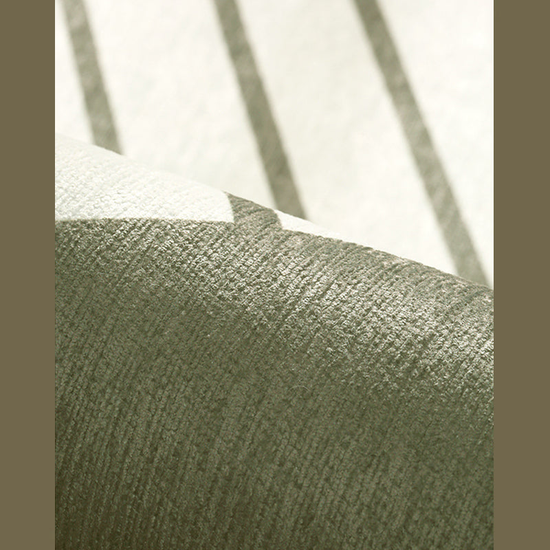 Colorful Modern Area Rug Green Color Block Carpet Stain Resistant Washable Rug for Living Room