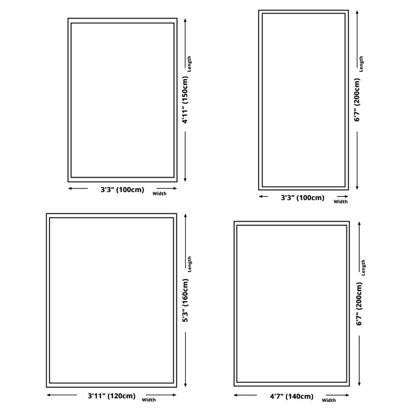 Light Grey Modern Rug Polyester Graphic Area Rug Non-Slip Backing Rug for Living Room