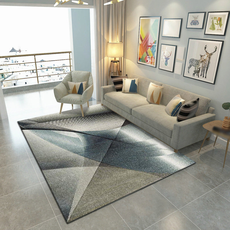 Contemporary Abstract Art Carpet Polyester Area Rug Stain Resistant Indoor Carpet for Living Room