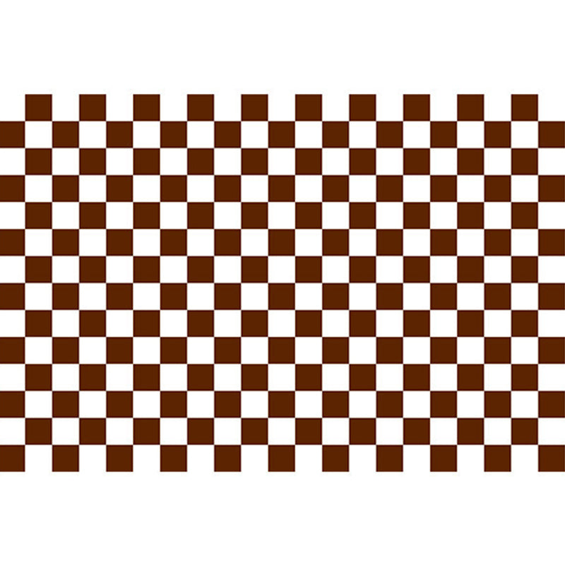 Minimalist Checkered Print Rug Polyester Area Carpet Stain Resistant Carpet for Home Decoration