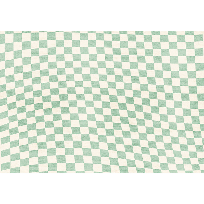 Modern Home Decoration Carpet Checkered Pattern Area Rug Polyester Non-Slip Backing Indoor Carpet