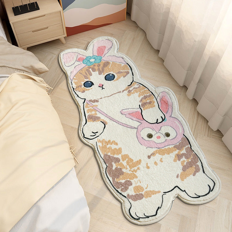 Moquette moquette funky ad animale funky tappeto lavabile area comodino moquette con supporto non slip