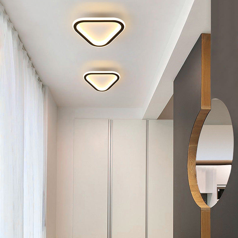 Dispositivo de techo de LED geométrico sencillo de iluminación de montaje de descarga de metal conciso para el corredor de pasillo