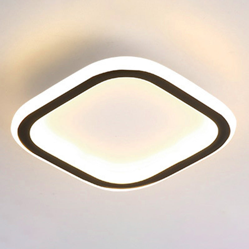 Dispositivo de techo de LED geométrico sencillo de iluminación de montaje de descarga de metal conciso para el corredor de pasillo