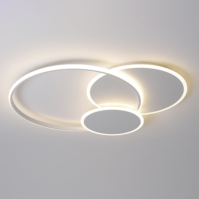 Sitting Room 3-Tier Metal Frame Flush Mount Lighting Modern Ceiling Fixture