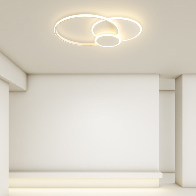 Sitting Room 3-Tier Metal Frame Flush Mount Lighting Modern Ceiling Fixture