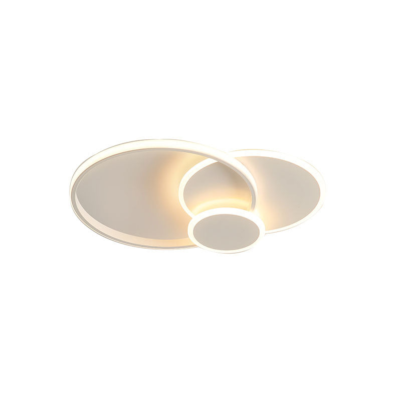 Sitting Room 3-Tier Metal Frame Flush Mount Lighting Modern Ceiling Fixture