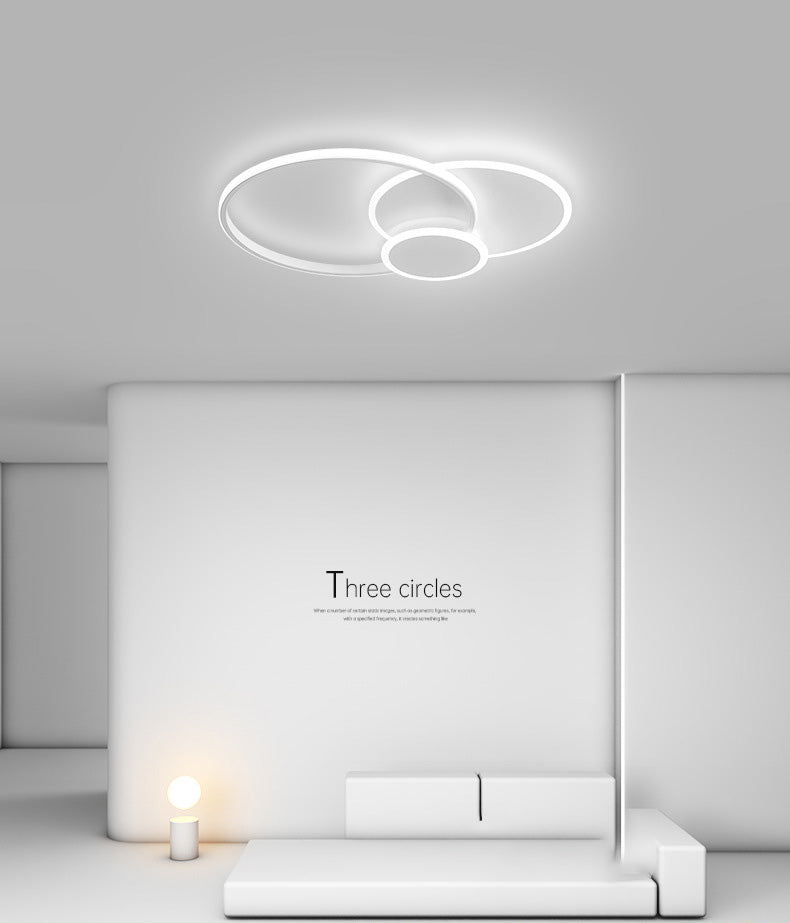Sitting Room 3-Tier Metal Frame Flush Mount Lighting Modern Ceiling Fixture