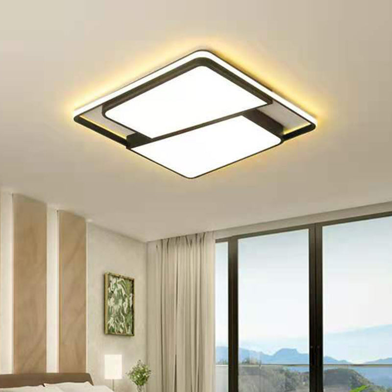 Accesorio de iluminación Led moderno, accesorio de iluminación empotrado, pantalla de acrílico y metal para dormitorio