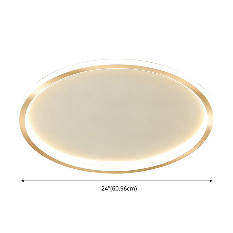 Goldfarbene LED-Deckenleuchte mit Schleifen, einfache, prägnante Acryl-Unterputzbeleuchtung für die Veranda im Flur