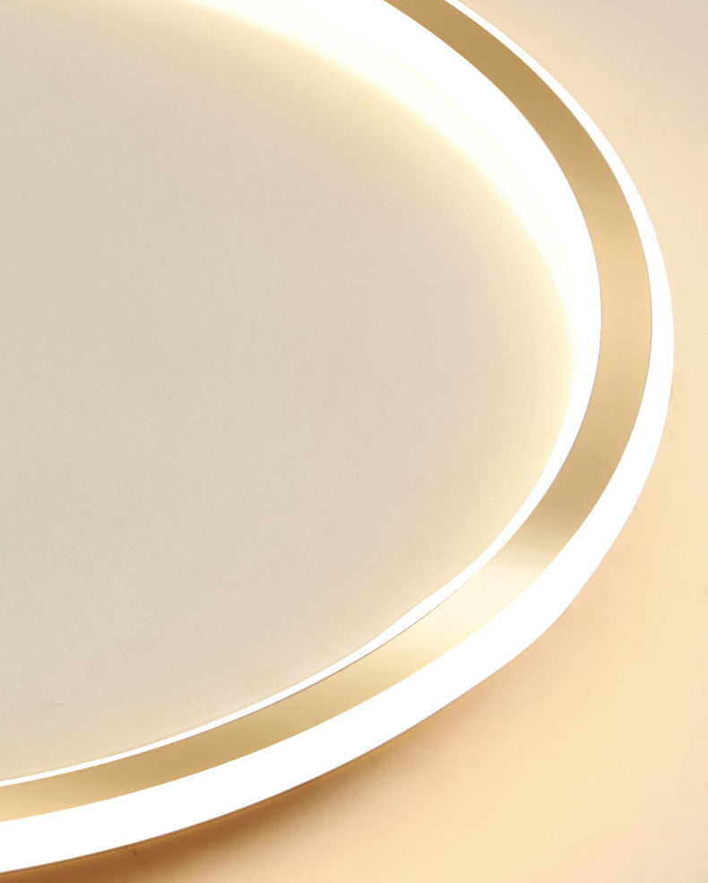 Goldfarbene LED-Deckenleuchte mit Schleifen, einfache, prägnante Acryl-Unterputzbeleuchtung für die Veranda im Flur