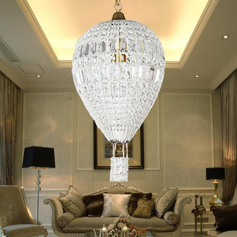 Suspension de suspension en cristal Light Light Modern 1-Light Bronze Chandelier pour le salon