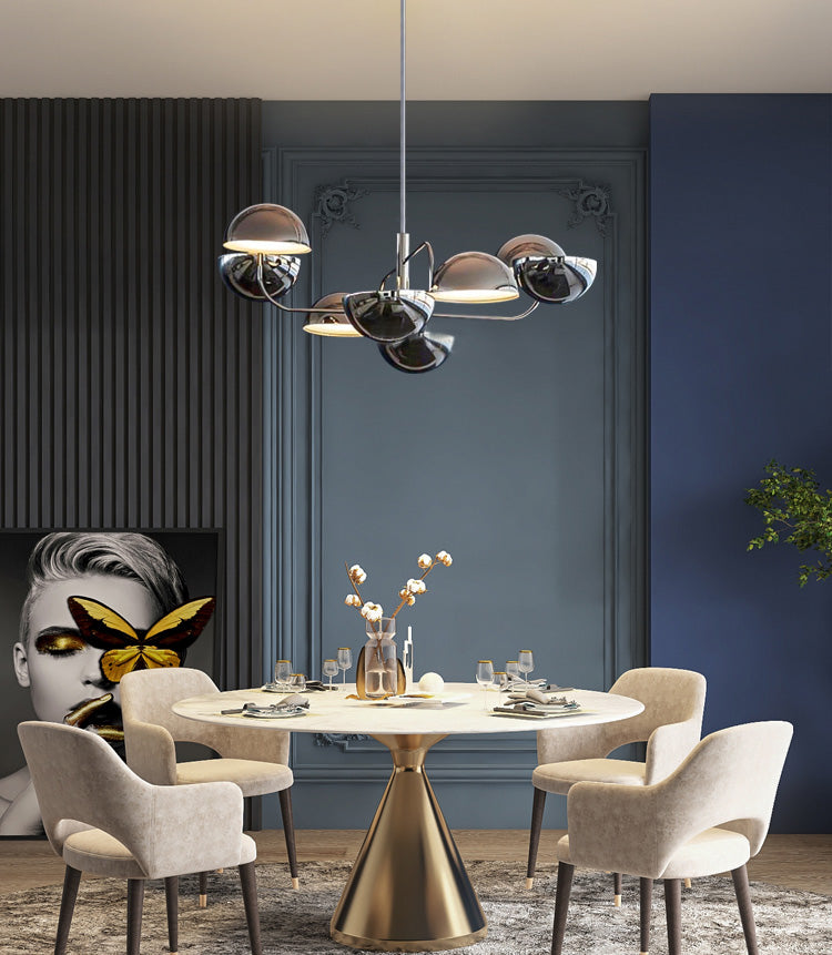 8 têtes Postmodern Chandelier Plafond Plafond Pendant pour le salon salle à manger