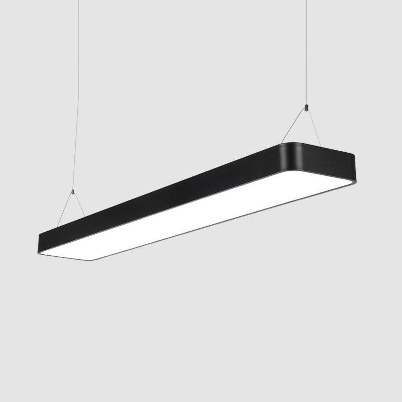 Contemporary Simple Style Hanging Lamp Rectangle Shaped LED Pendant Lights for Office
