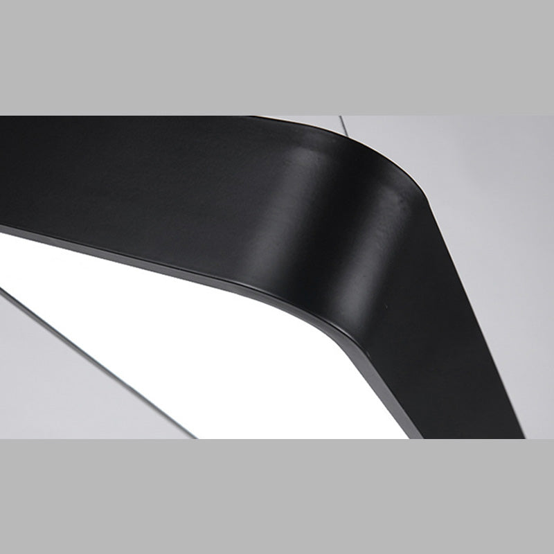 Contemporary Simple Style Hanging Lamp Rectangle Shaped LED Pendant Lights for Office