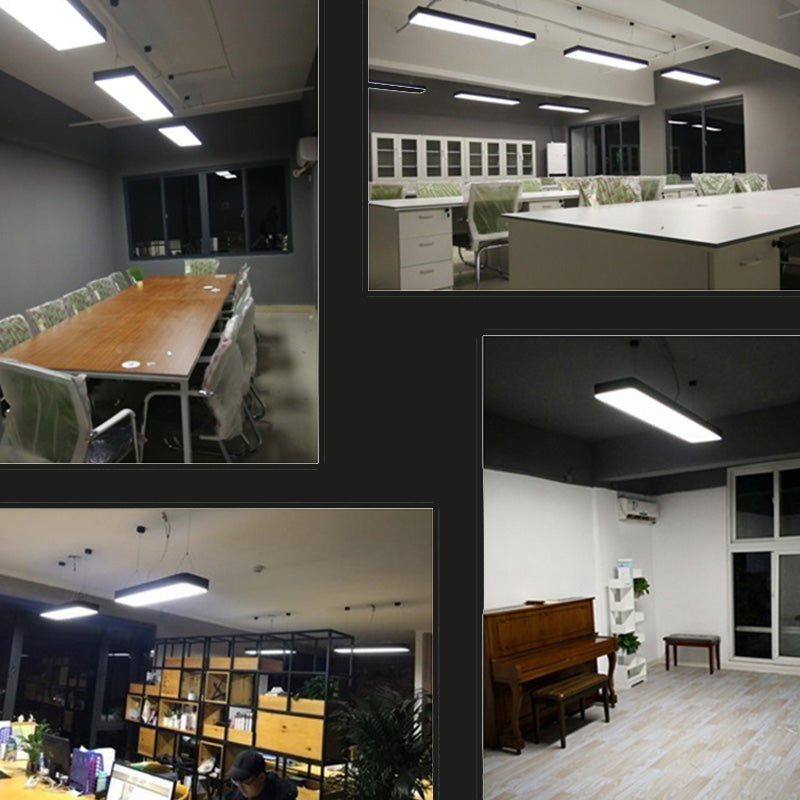 Contemporary Simple Style Hanging Lamp Rectangle Shaped LED Pendant Lights for Office
