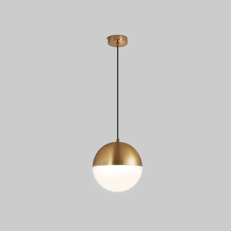 Global Metal Hanging Ceiling Light Minimalist Style Coppery Pendant Ceiling Light