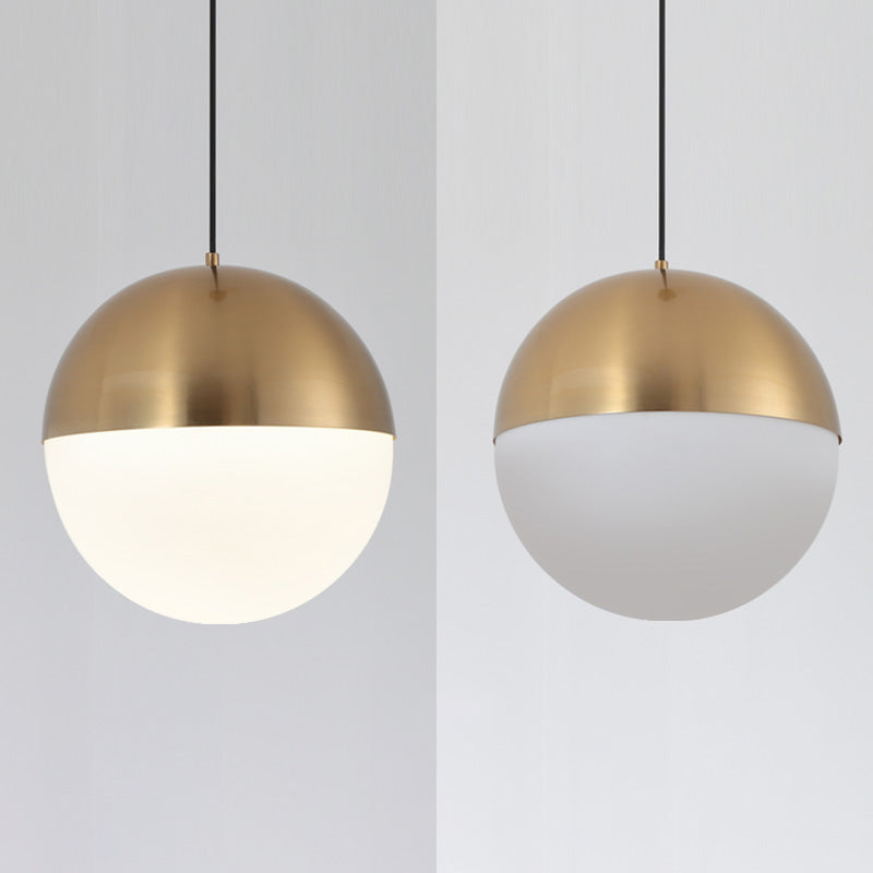Global Metal Hanging Ceiling Light Minimalist Style Coppery Pendant Ceiling Light