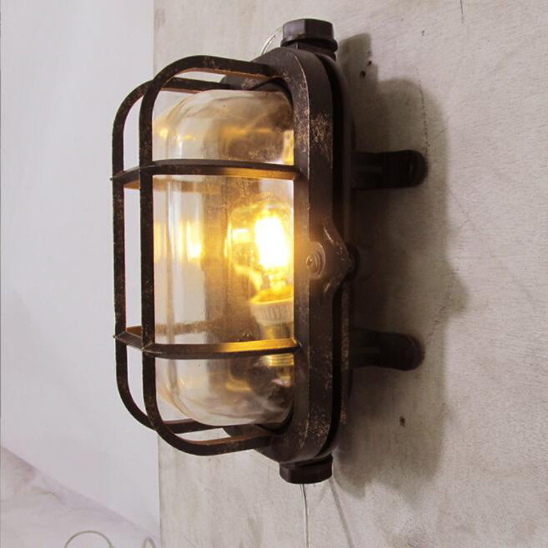 Schattiertes Restaurant Wandleuchte leichte Vintage Style Glass Metallic Wandbeleuchtung