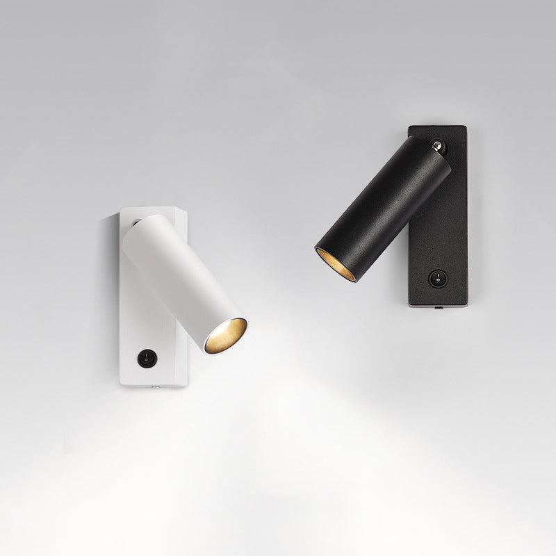 Metal Cylinder Wall Lighting Fixture Minimalist Style LED Wall Mount Light Fixture