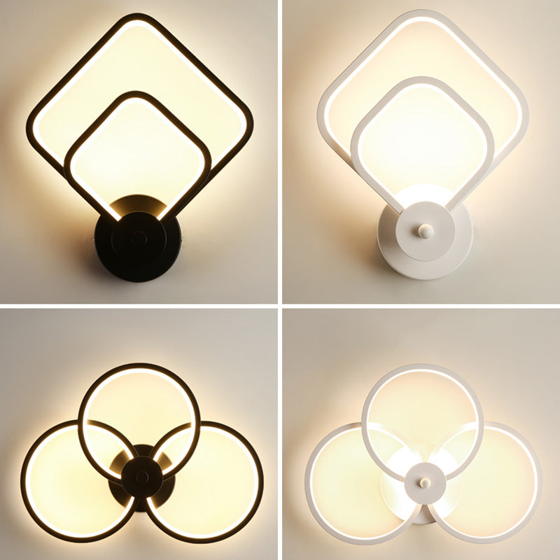 Accesorio de iluminación de pared geométrica de estilo nórdico LLUACIÓN MUNTA MONTAJE DEL ALMENTO DEL DORMITOR METAL