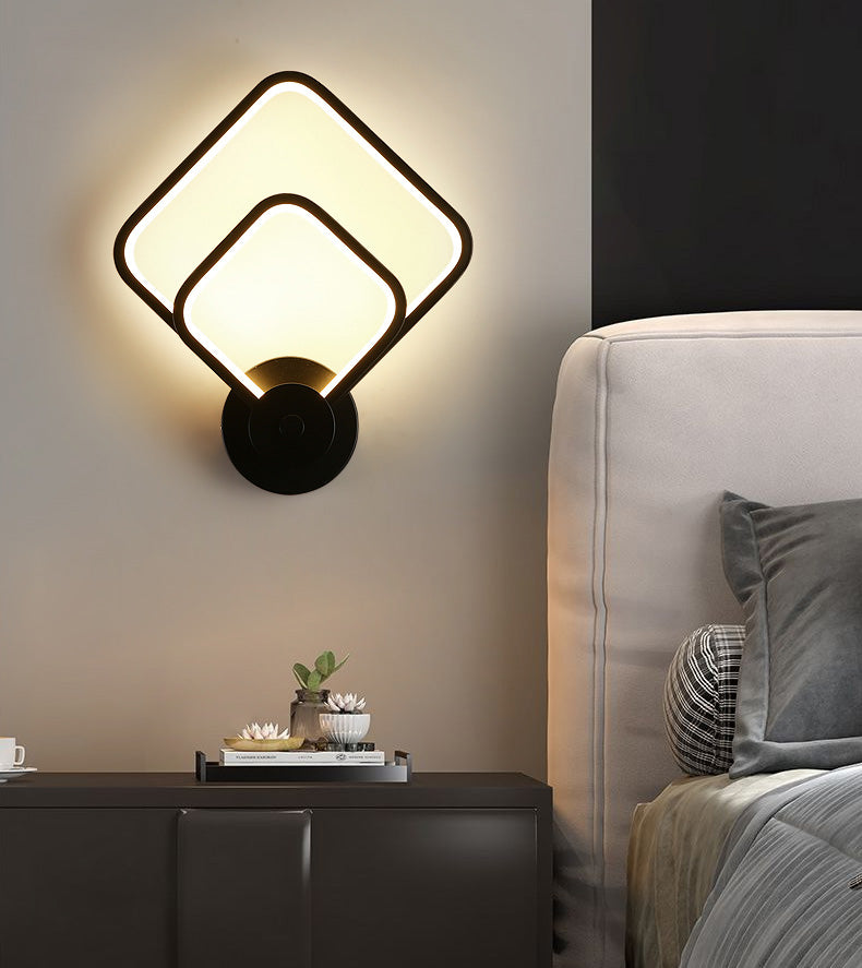 Accesorio de iluminación de pared geométrica de estilo nórdico LLUACIÓN MUNTA MONTAJE DEL ALMENTO DEL DORMITOR METAL