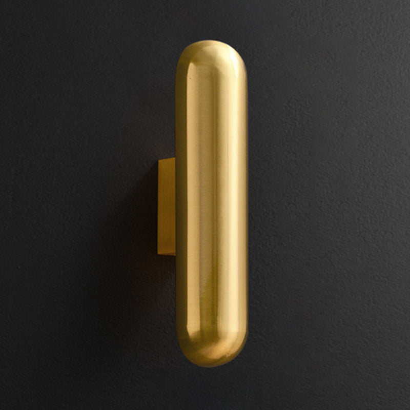Capsula wall light sconce in stile contemporaneo a led lampada montata a parete in metallo