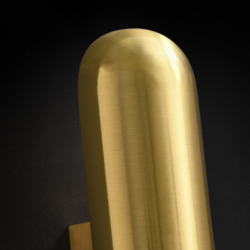 Capsula wall light sconce in stile contemporaneo a led lampada montata a parete in metallo