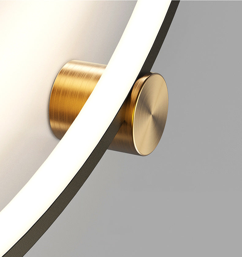 Modern LED Wall Mount Lighting Black Wave Wall Lighting Fixture with Metal Shade