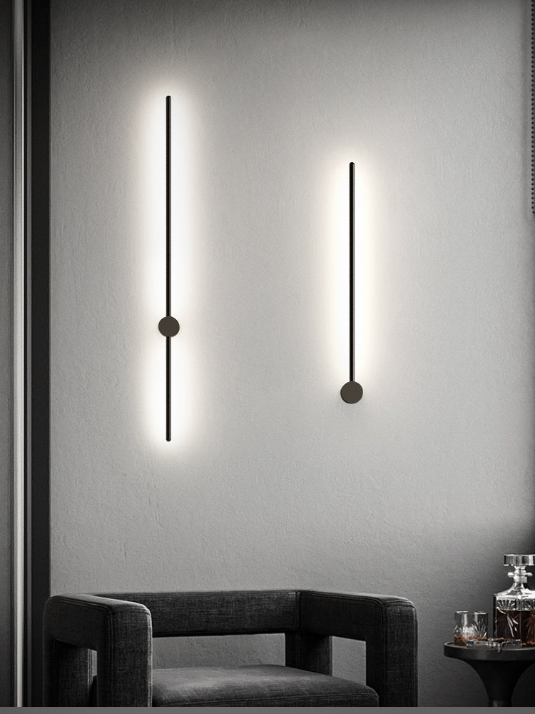 Soggiorno LED SCONCE LUMINA ALLA LAMA NORME NORME NORME MONTO MONTO CON OMBIO DI METALE LINEA