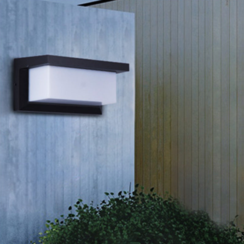 Modern Rectangle Wall Lighting 1 Light Wall Sconce Light with Acrylic Shade