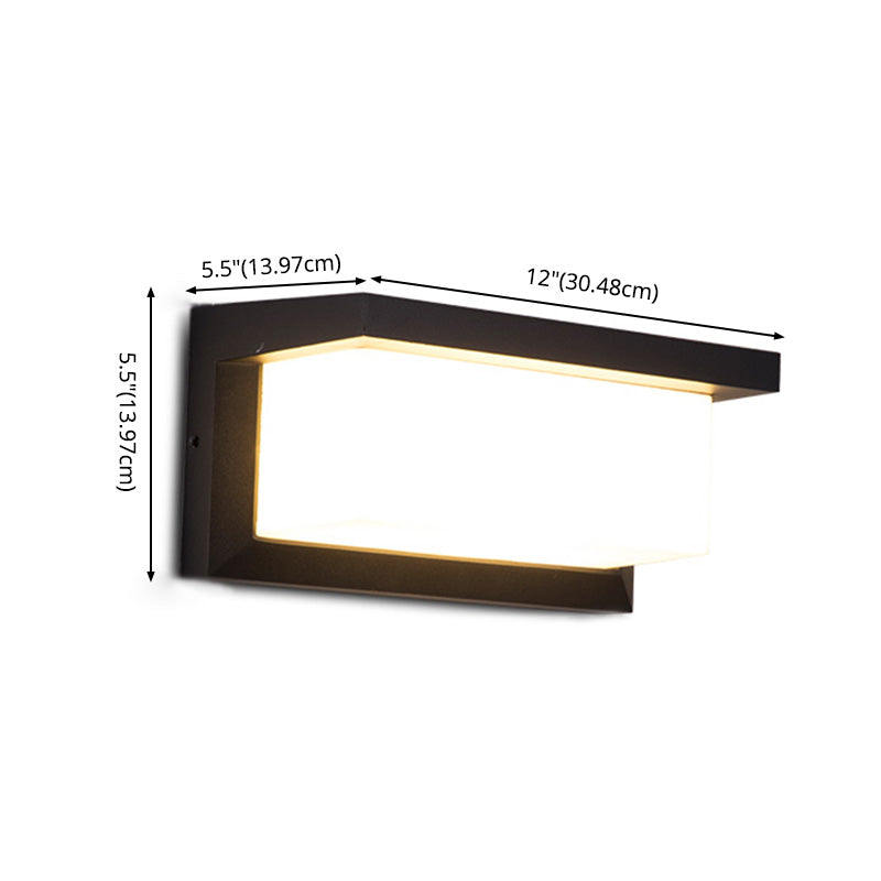 Modern Rectangle Wall Lighting 1 Light Wall Sconce Light with Acrylic Shade