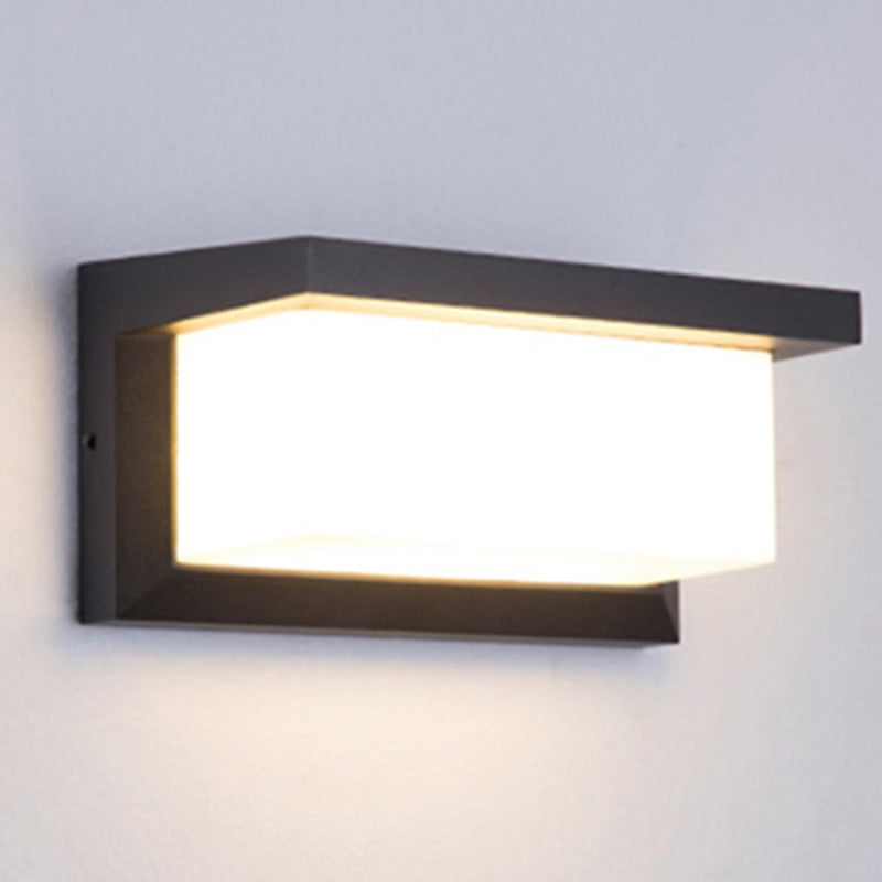 Modern Rectangle Wall Lighting 1 Light Wall Sconce Light with Acrylic Shade