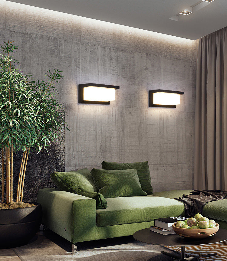 Modern Rectangle Wall Lighting 1 Light Wall Sconce Light with Acrylic Shade