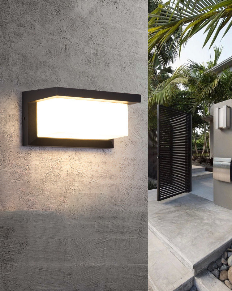 Modern Rectangle Wall Lighting 1 Light Wall Sconce Light with Acrylic Shade