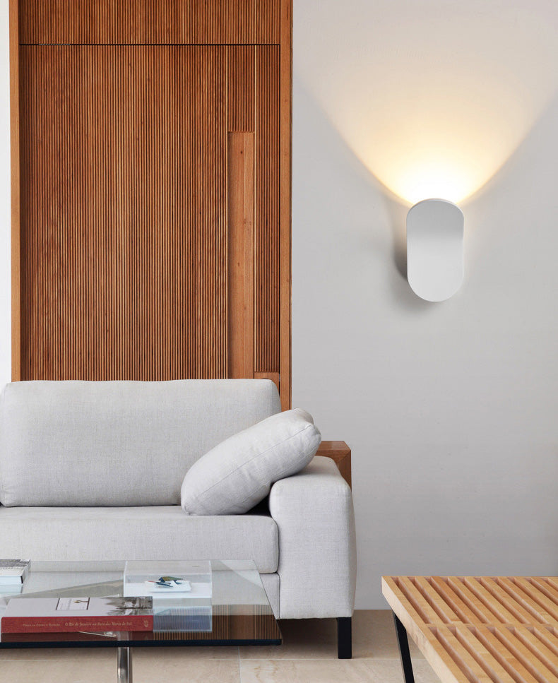 Bend Wall Mounted Lamp Postmodern Simplicity Aluminum Wall Mount Lamp for Living Room