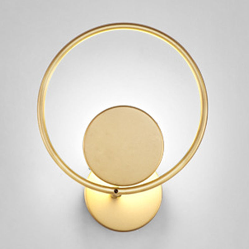 Circle Wall Mounted Lamp Postmodern Simplicity Metal Wall Mount Lamp for Living Room