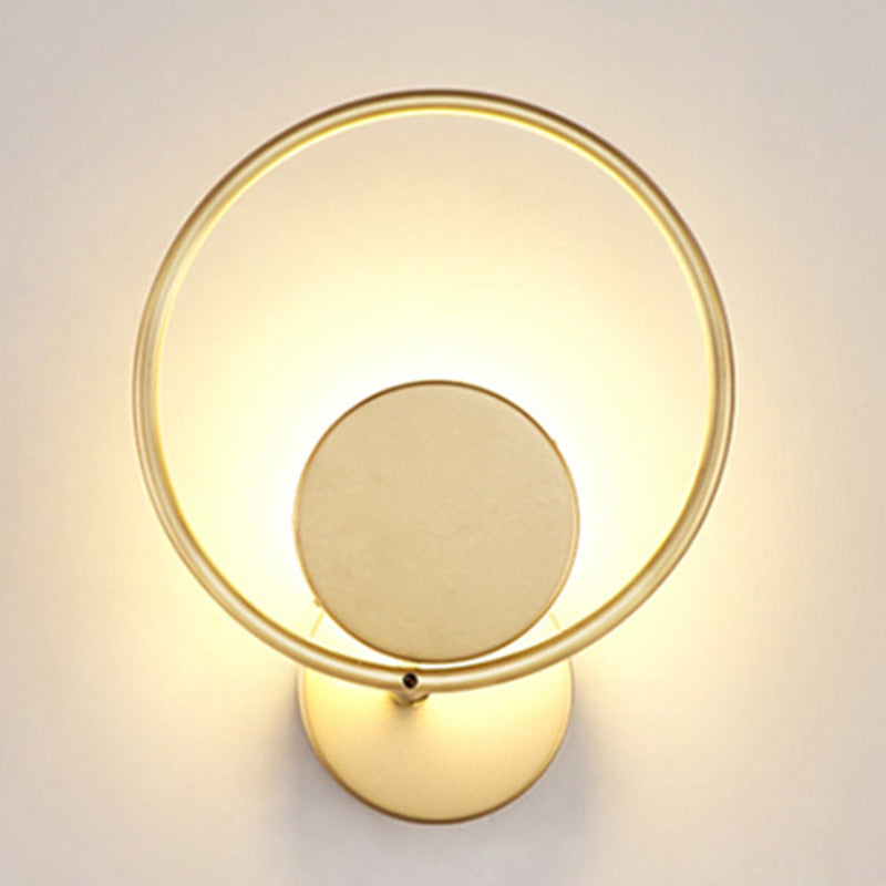 Circle Wall Mounted Lamp Postmodern Simplicity Metal Wall Mount Lamp for Living Room