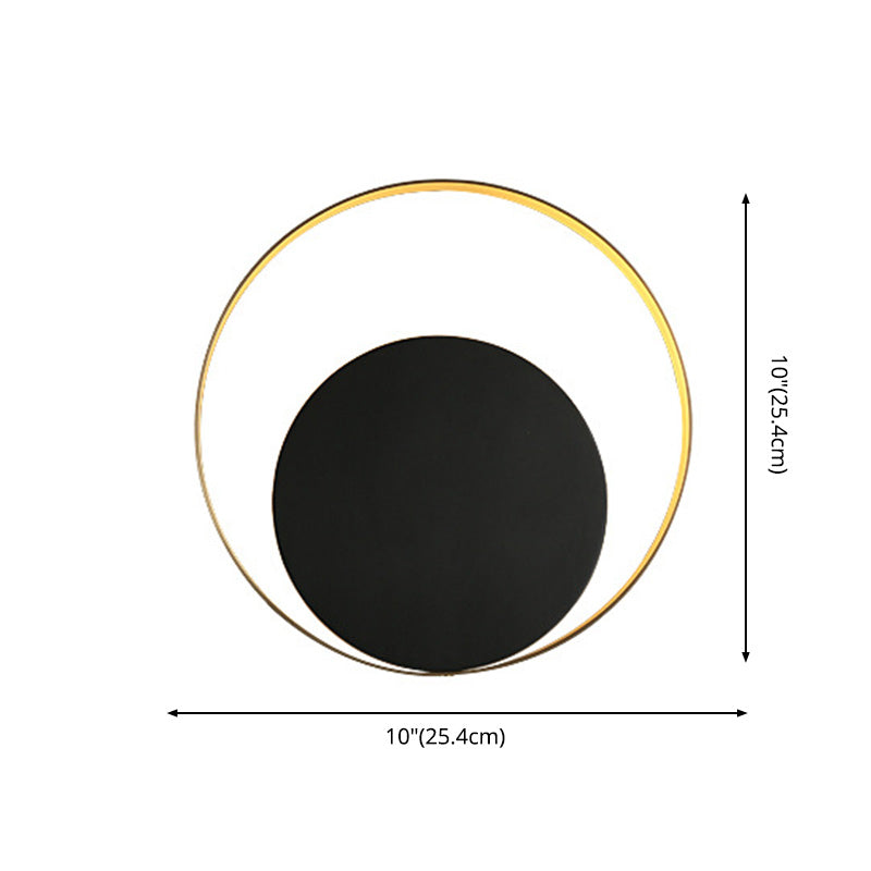 Circle Wall Mounted Lamp Postmodern Simplicity Metal Wall Mount Lamp for Living Room