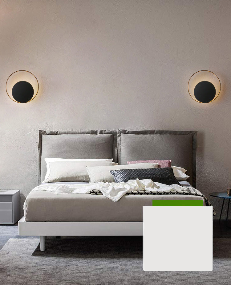 Circle Wall Mounted Lamp Postmodern Simplicity Metal Wall Mount Lamp for Living Room