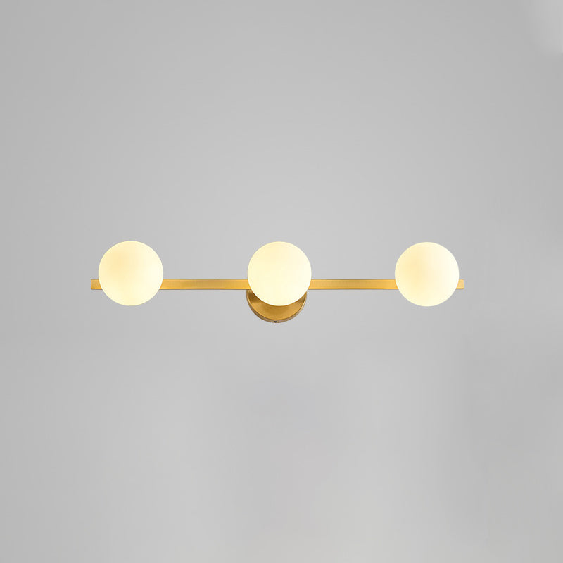 Postmodern Globe Vanity Sconce Lights Milk Glass Wall Monte Funture per bagno