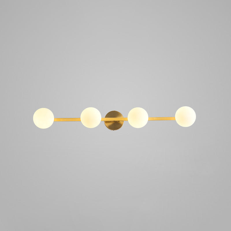 Postmodern Globe Vanity Sconce Lights Milk Glass Wall Monte Funture per bagno